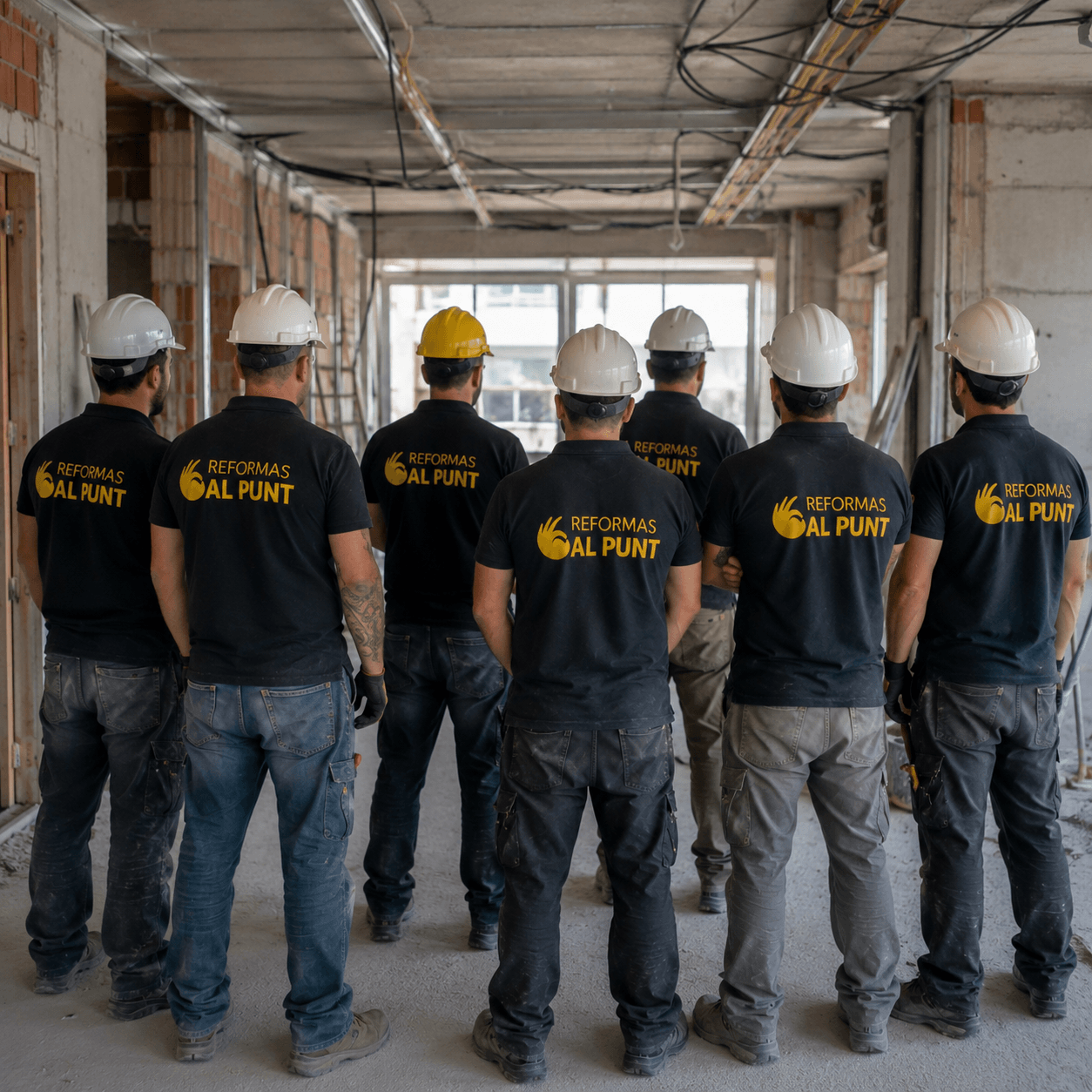 Equipo de Reformas Al Punt trabajando en obra
